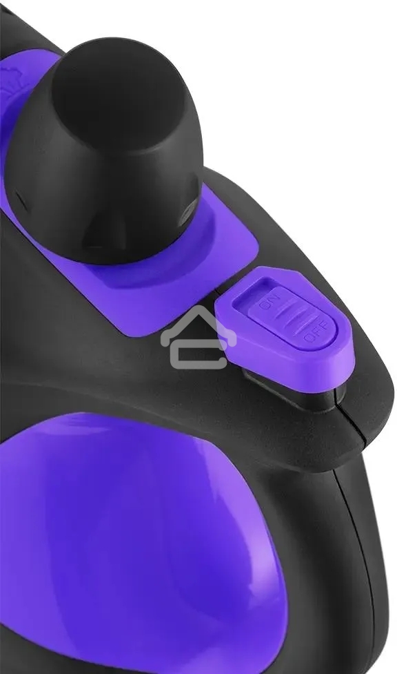 Пароочиститель ручной Kitfort КТ-9195 1050Вт черный/фиолетовый