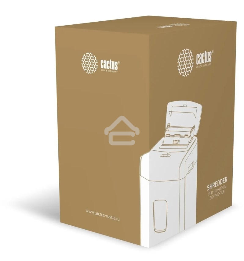 Шредер Cactus CS-SH-D6 черный с автоподачей (секр.P-4) фрагменты 120лист. 23лтр. скрепки скобы пл.карты