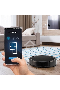 Робот-пылесос Coolfort CF-3200 черный, 2600 мAч Li-Ion, уборка сухая/влажная, пылесборник контейнер 0.3 л