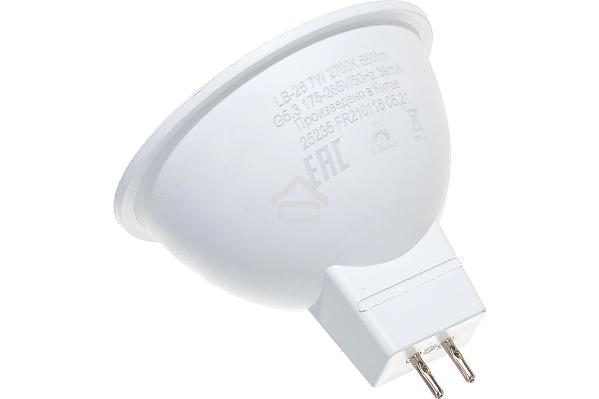 Лампа светодиодная Feron LB-26 7W 230V G5.3 2700K MR16 матовая