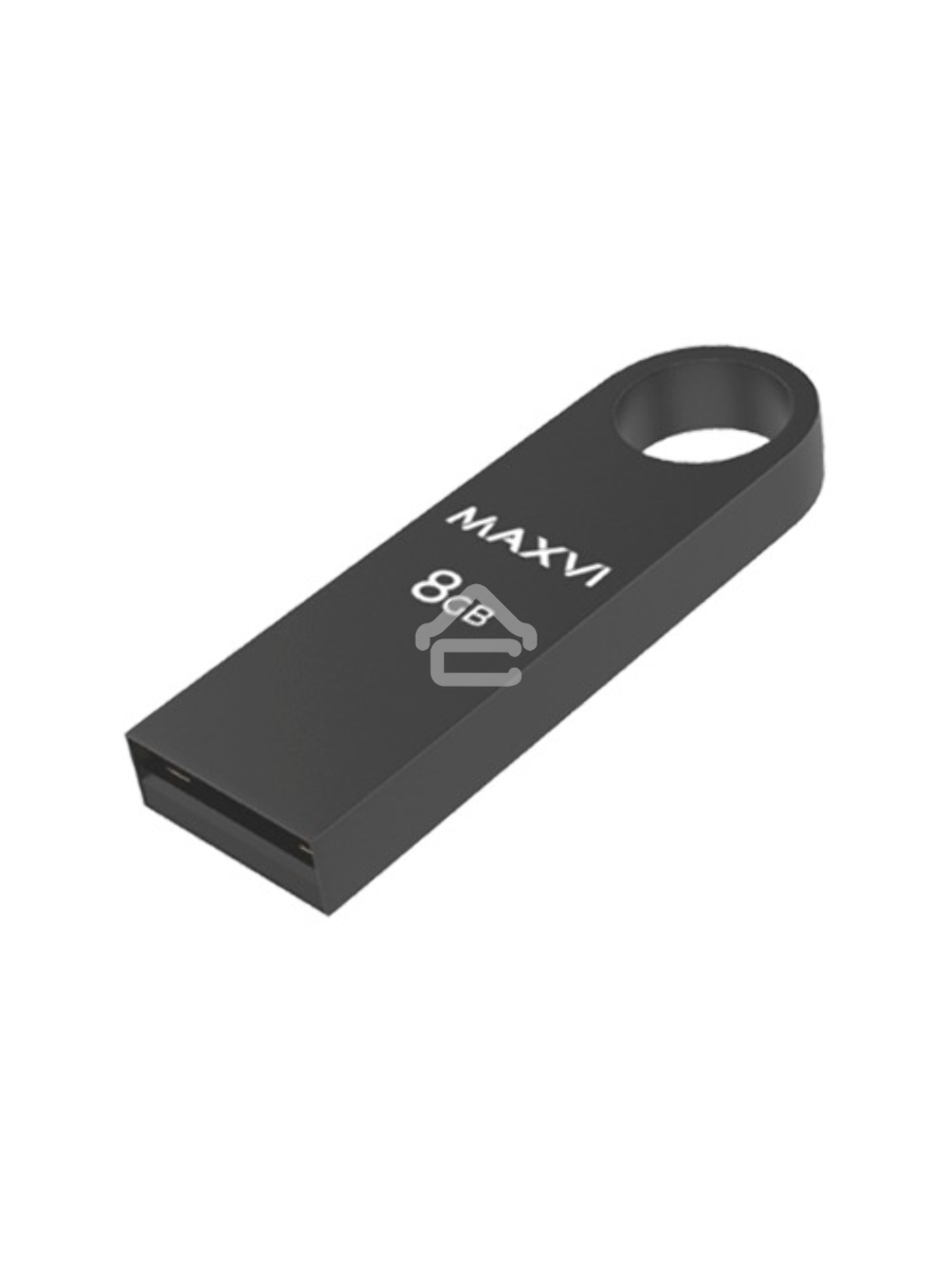 Флеш диск Maxvi MK 8GB USB 2.0 dark-grey, монолит, металл