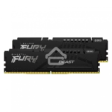 Оперативная память Kingston Fury Beast, DDR5, 64Gb (2x32Gb), 6000MHz, CL36, DIMM, с радиатором, черный