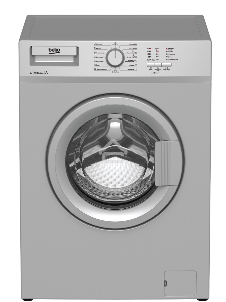 Стиральная машина Beko WRS 55P1 BSS 7320510018 серебристый, загрузка фронтальная 5 кг, 1000 об/мин., класс: А