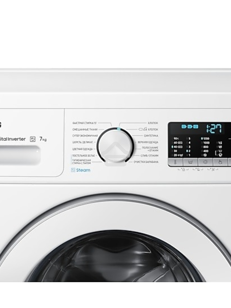 Стиральная машина Samsung WW70AGAS22AX нержавеющая сталь, загрузка фронтальная 7 кг, 1200 об/мин, класс: A+++