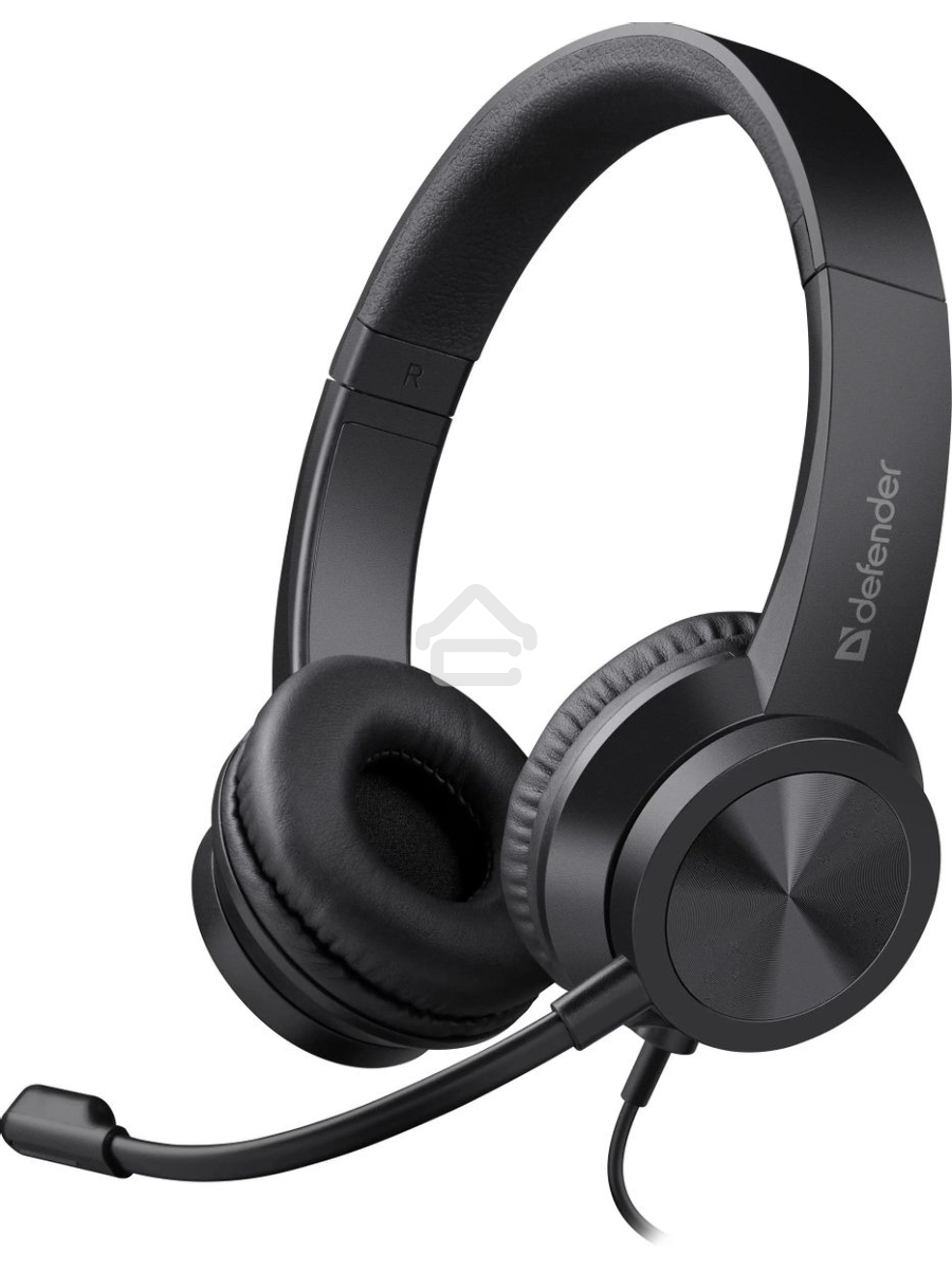 Гарнитура проводная Defender Tune 150 (черная, провод 1.8 м) (63151)