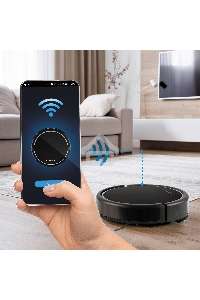 Робот-пылесос Coolfort CF-3200 черный, 2600 мAч Li-Ion, уборка сухая/влажная, пылесборник контейнер 0.3 л