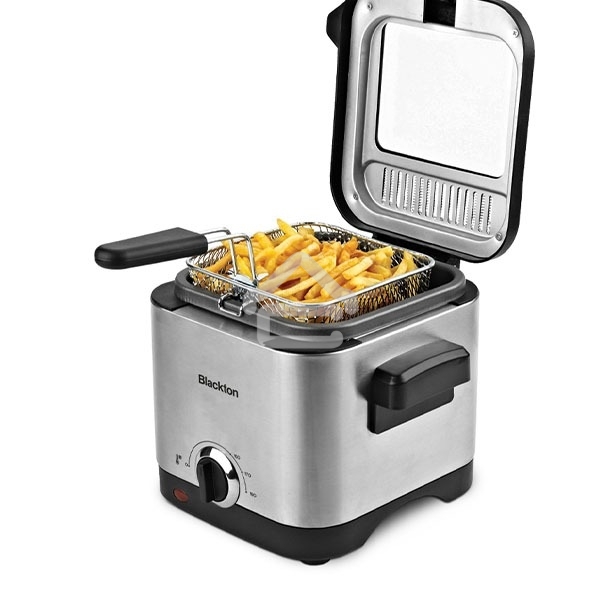 Фритюрница Blackton Bt DF1110, 900Вт, 1.5л стальной/черный