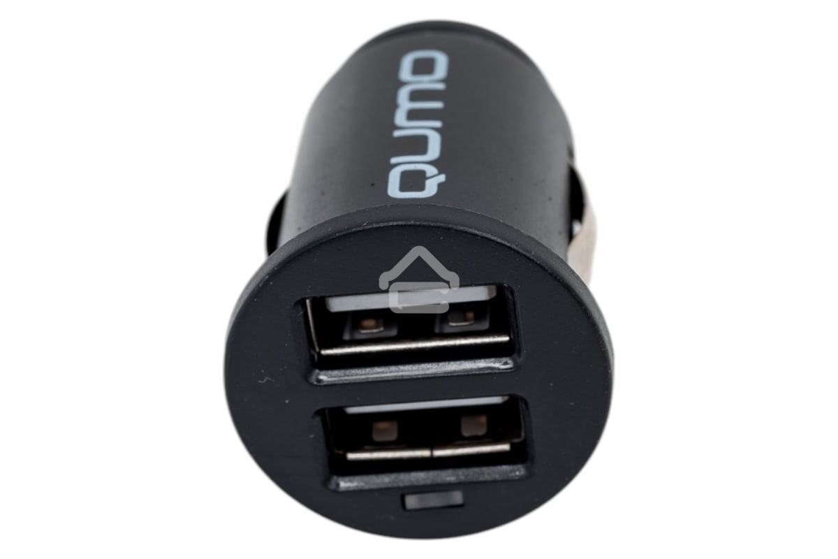 Автомобильное зарядное устройство Qumo Energy light (Charger 0034), 2USB, 2А, черный
