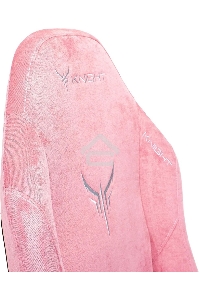 Кресло игровое Knight N1 Fabric розовый Velvet 36 с подголов. крестовина металл
