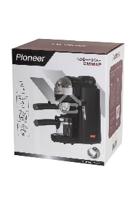 Кофеварка рожковая Pioneer CM106P черный, исп. кофе - молотый, 0.24 л, 800 Вт, 3.5 Бар.