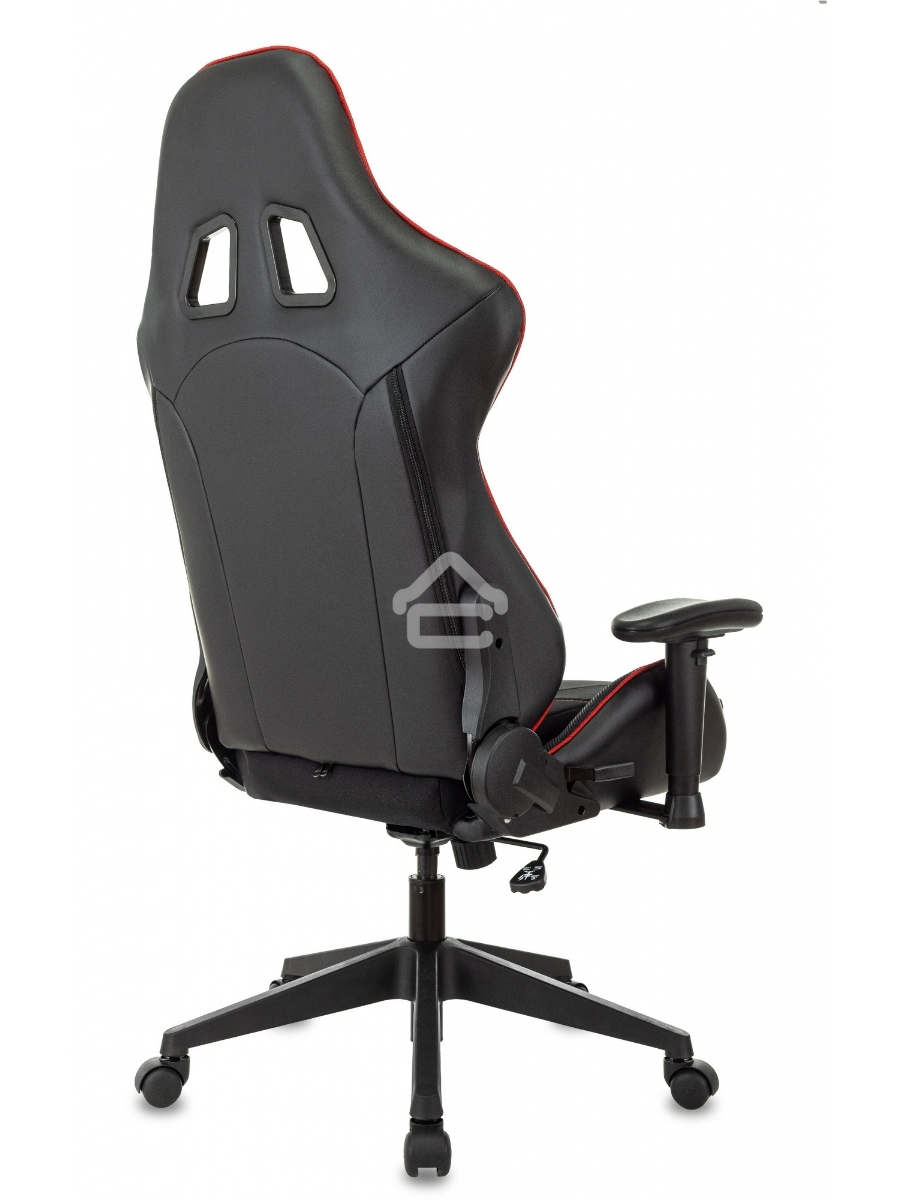 Кресло игровое Бюрократ VIKING 4 AERO RUS белый/синий/красный/черный, искусст. кожа/ткань, две подушки