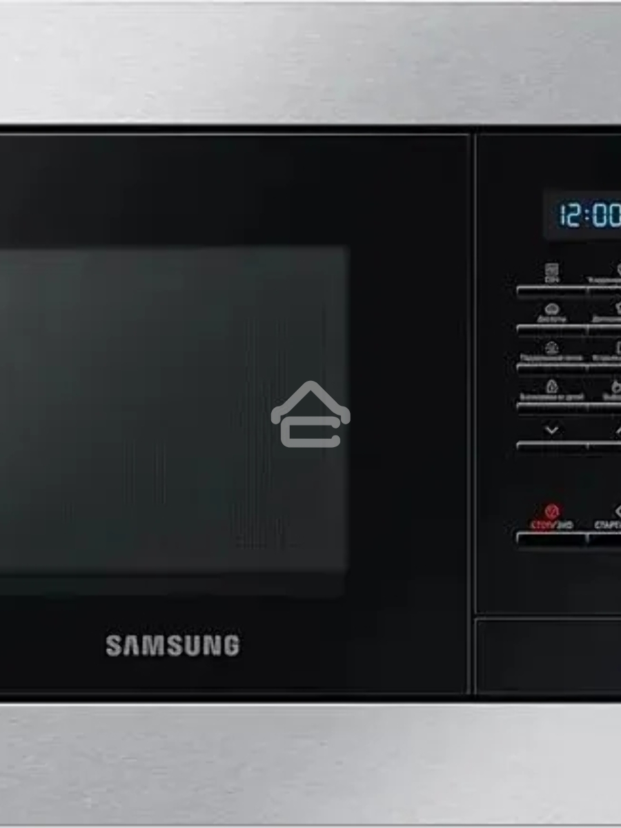 Микроволновая печь встраиваемая Samsung MS23A7013AT/BW серебристый/чёрный, 23 л, 1150 Вт, переключатели - кнопки
