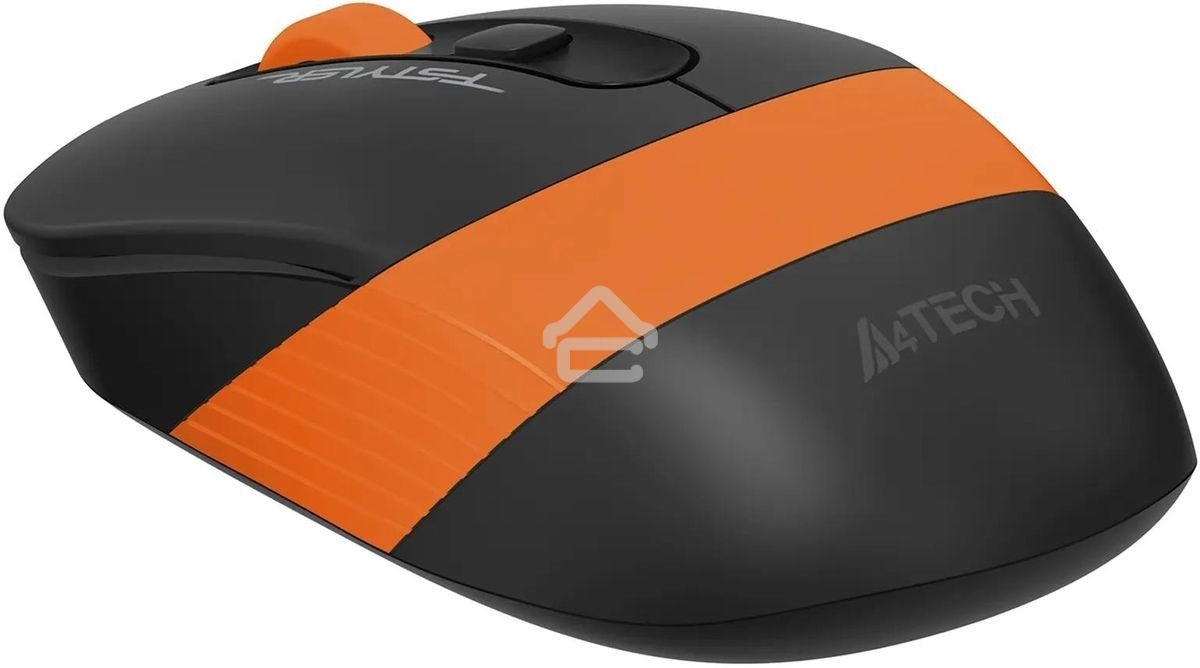 Мышь беспроводная A4Tech Fstyler FG10S черный/оранжевый, 2000 dpi, радиоканал, USB, кнопки - 4