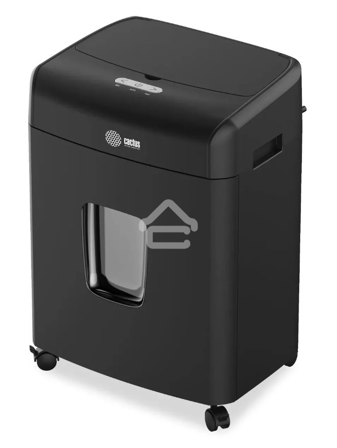Шредер Cactus CS-SH-D6 черный с автоподачей (секр.P-4) фрагменты 120лист. 23лтр. скрепки скобы пл.карты
