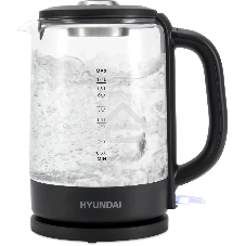 Чайник электрический Hyundai HYK-G3402 1.7л. 2200Вт серый/серебристый (корпус: стекло)