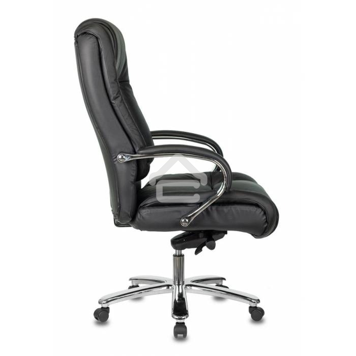 Кресло руководителя Бюрократ T-9925SL/BLACK черный, кожа, крестовина хром
