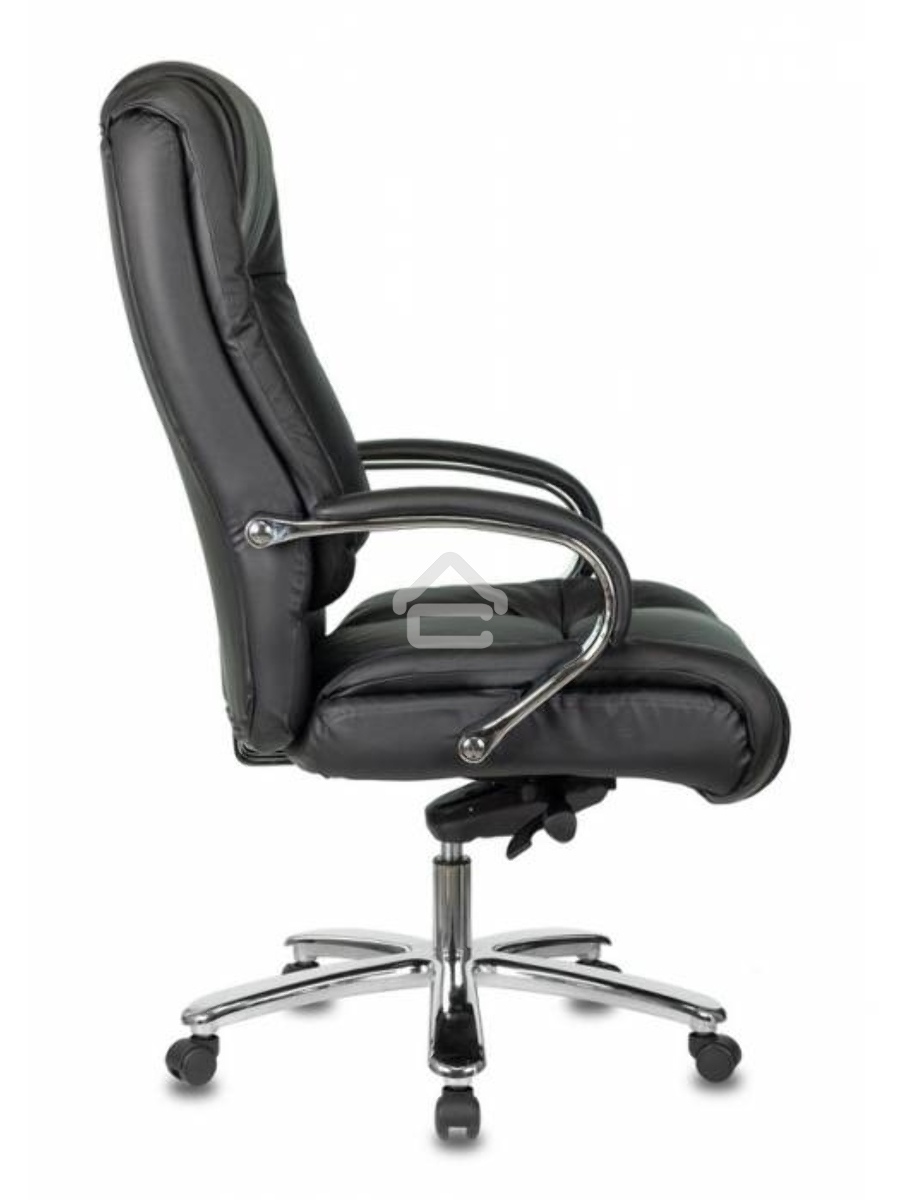 Кресло руководителя Бюрократ T-9925SL/BLACK черный, кожа, крестовина хром