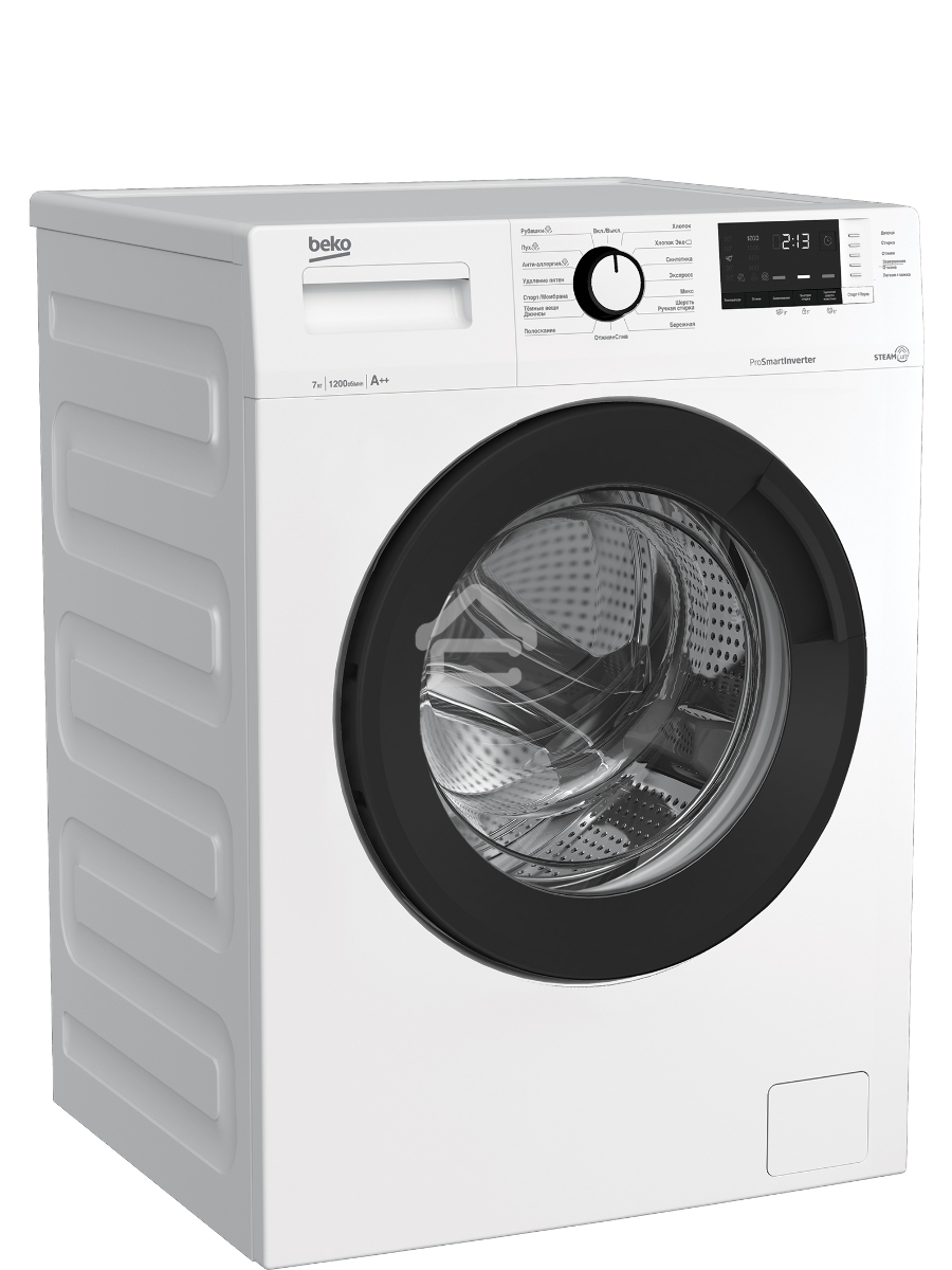 Стиральная машина Beko WSRE7612XAWI белый загрузка фронтальная 7 кг, 1200 об/мин., класс: А