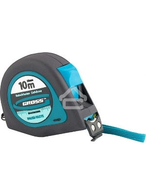 Рулетка GROSS 31105  ''ergonomisch'' 10м x 25мм магнитный обрезиненный зацеп