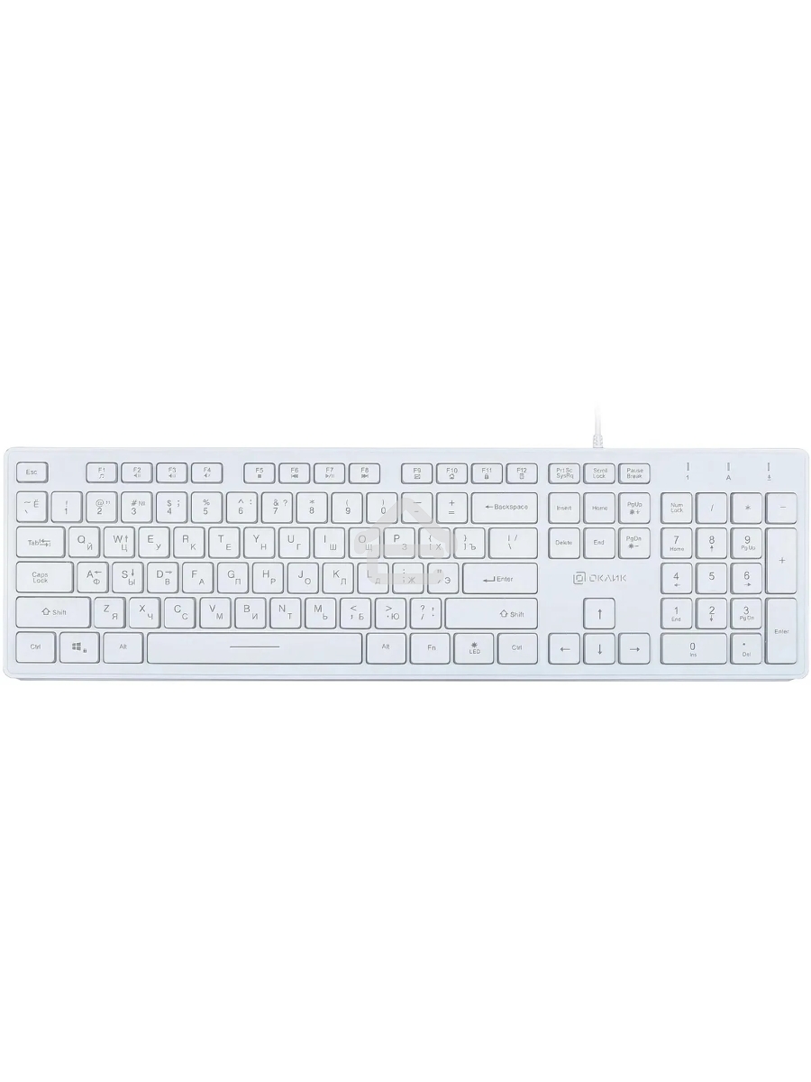 Клавиатура Oklick 550ML [1061618] проводная, USB, белый