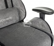 Кресло игровое Бюрократ Zombie Drift/F серый/черный, крестов. пластик, подст. для ног