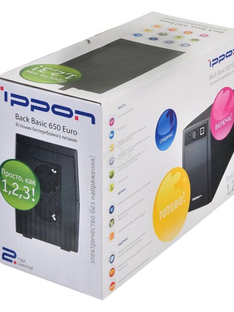 Источник бесперебойного питания Ippon Back Basic 650 Euro {383323}