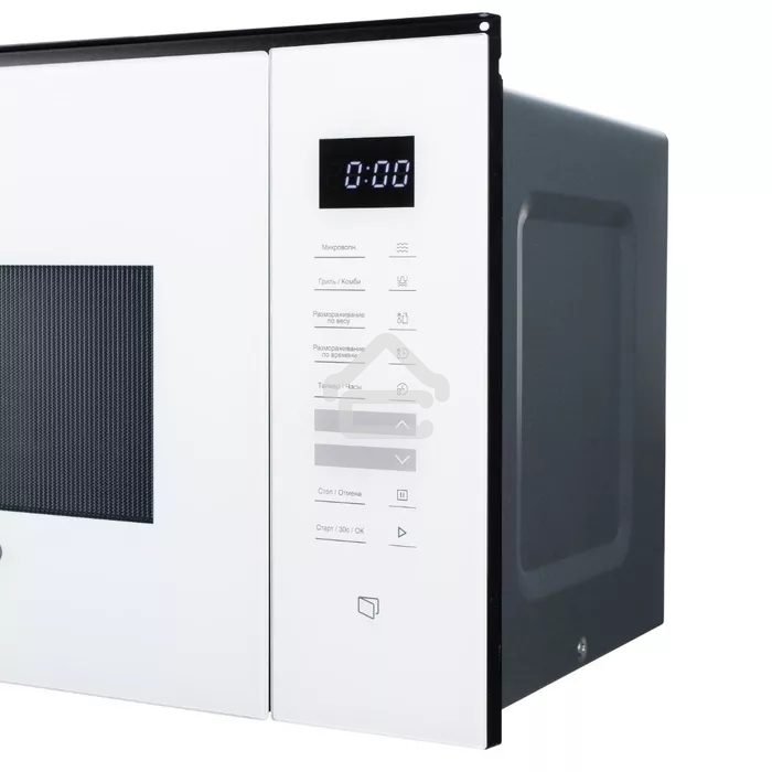 Микроволновая печь встраиваемая DeLonghi DMO 25BB ROMA белый, 25 л, 1450 Вт, переключатели - сенсор