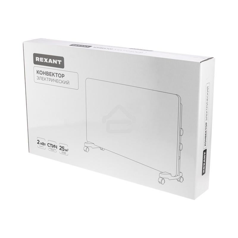 Конвектор электрический Rexant 60-0095 белый, 2000 Вт, 25 м2, термостат