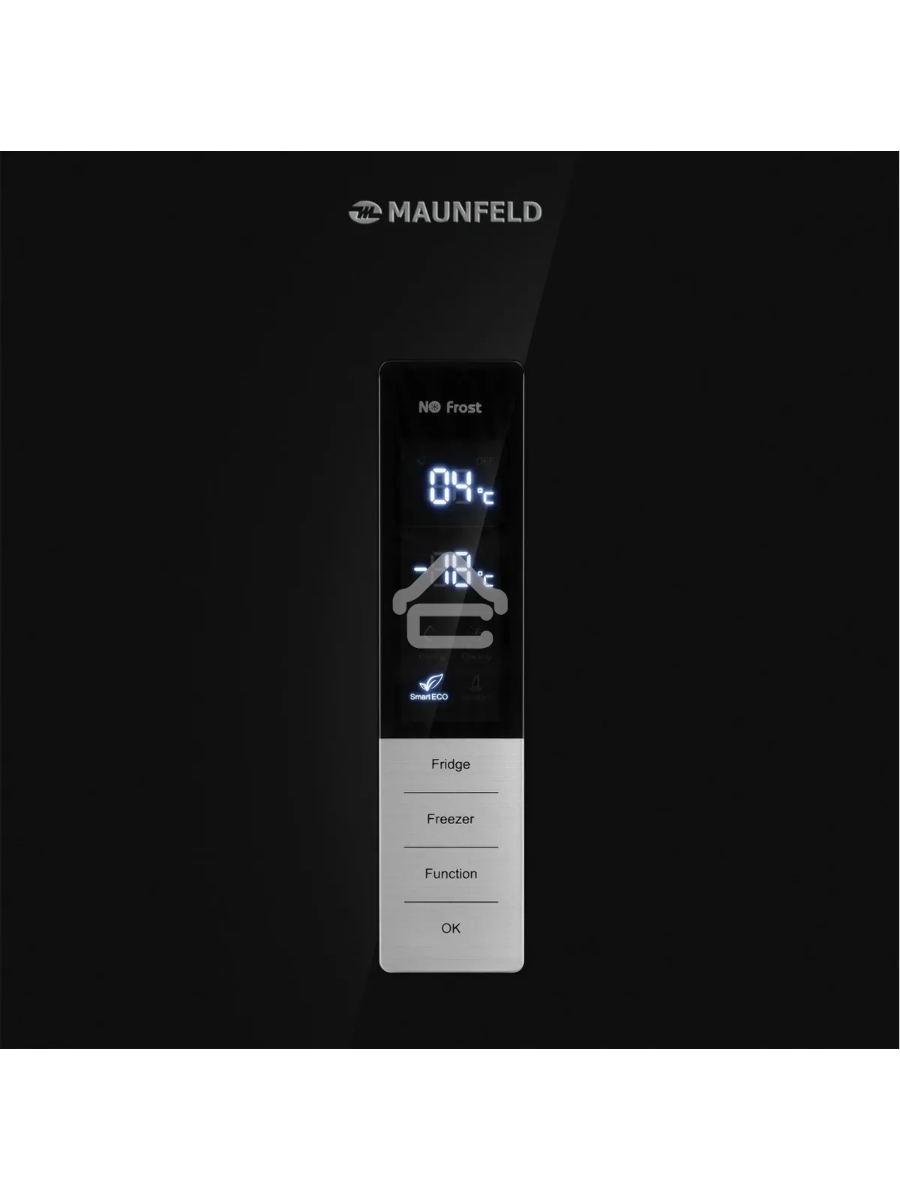 Холодильник Maunfeld MFF200NFBE черный, двухкамерный 271/106л морозилка снизу, Total NoFrost
