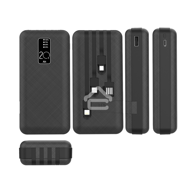 Портативное зарядное устройство Power Bank (аккумуляторная батарея) 20000 mAh, черное Rexant