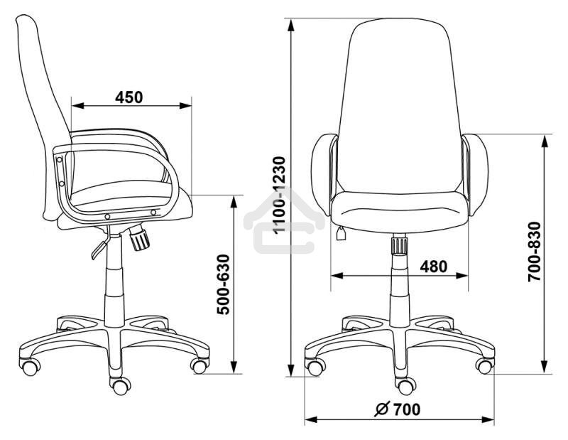Кресло руководителя Бюрократ CH-808AXSN/#B черный 3C11