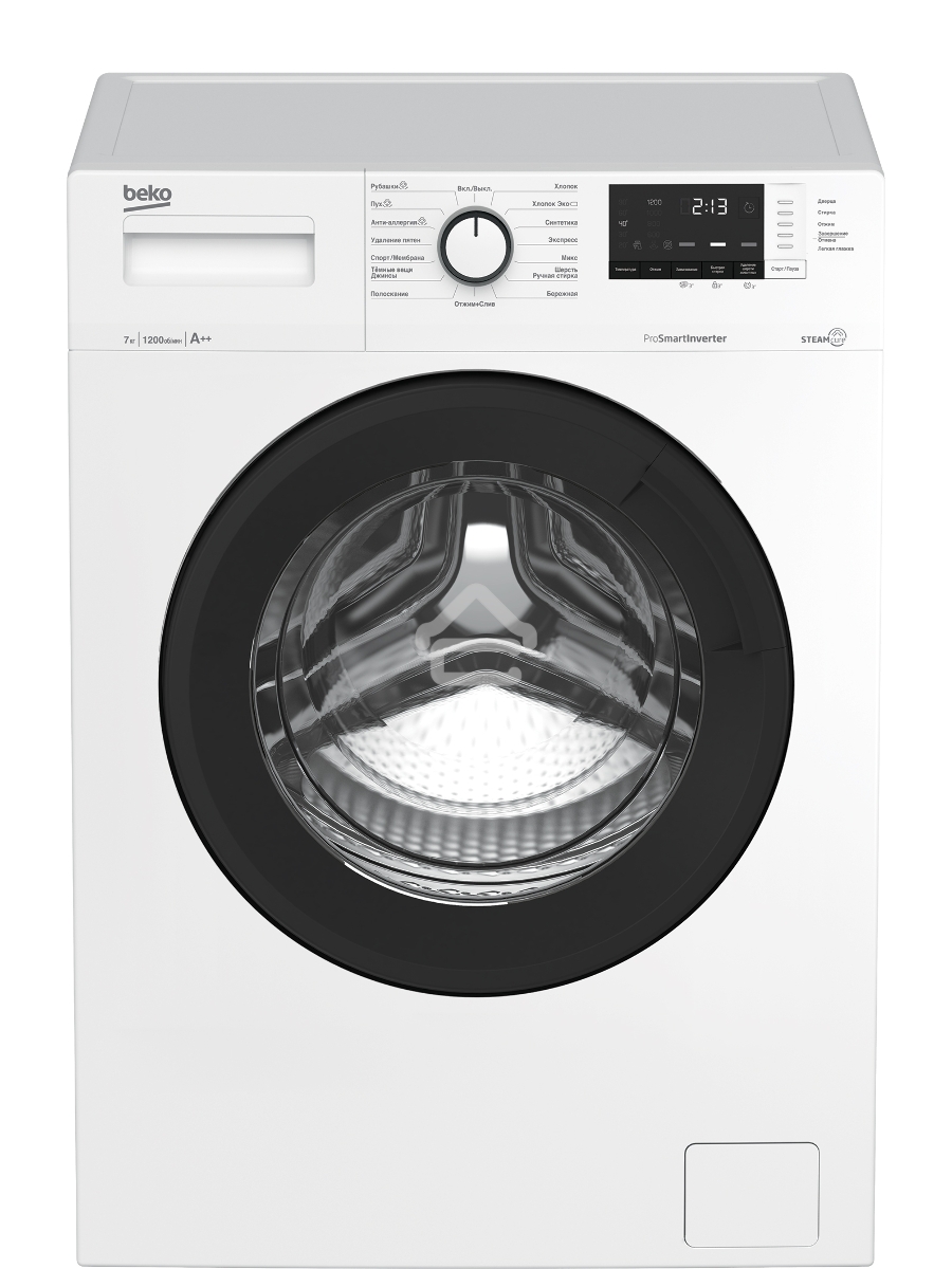 Стиральная машина Beko WSRE7612XAWI белый загрузка фронтальная 7 кг, 1200 об/мин., класс: А