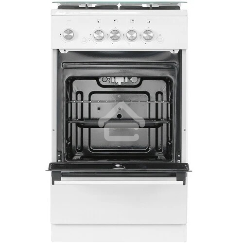 Плита газовая De Luxe 5040.32г(кр) ЧР-010 нержавеющая сталь, конфорок 4 шт, духовка 46 л, 50 см x 85 см x 50 см