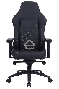 Кресло игровое Cactus CS-CHR-0112BL черный, сиденье черный, эко.кожа, с подголов. крестовина металл, пластик черный