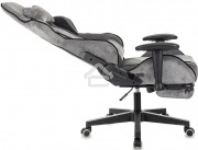 Кресло игровое Бюрократ Zombie Drift/F серый/черный, крестов. пластик, подст. для ног