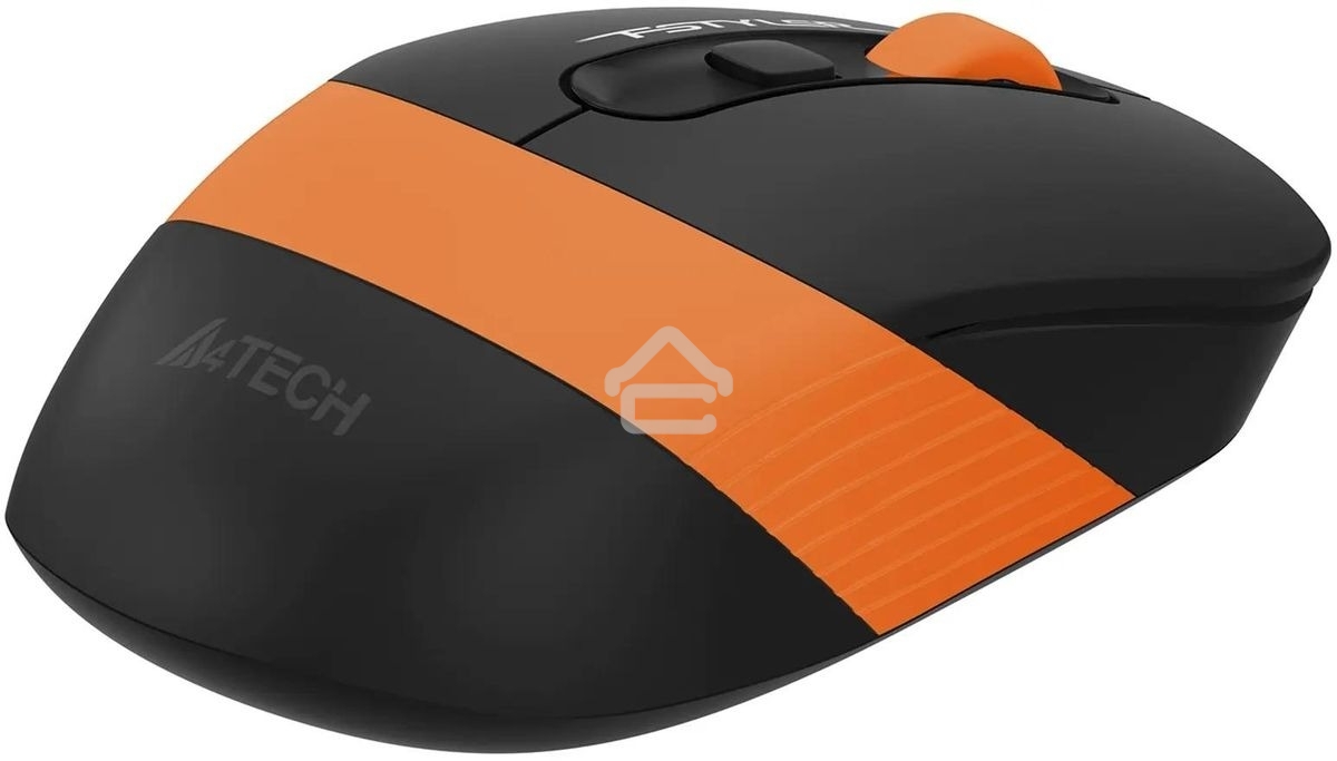 Мышь беспроводная A4Tech Fstyler FG10S черный/оранжевый, 2000 dpi, радиоканал, USB, кнопки - 4
