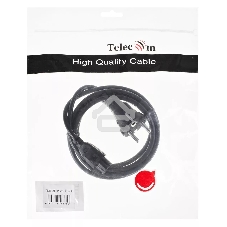 Кабель питания для ноутбуков Telecom 1.8m, 3-pin, с заземлением, 220V (Европейский стандарт)