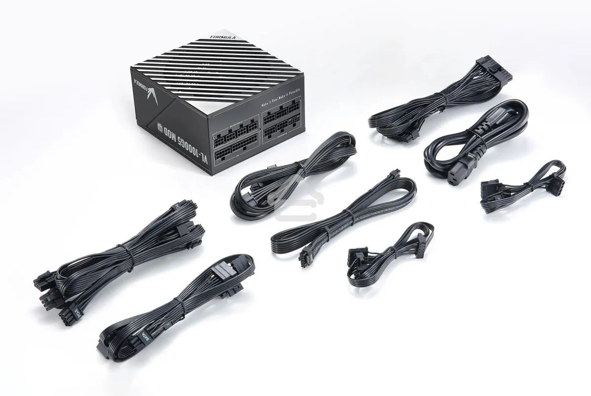 Блок питания Aerocool/Formula ATX 1000W VL-1000G5 MOD Gen5 RTL, 1000Вт, 80 PLUS Gold, 140мм, модульный, черный и серый