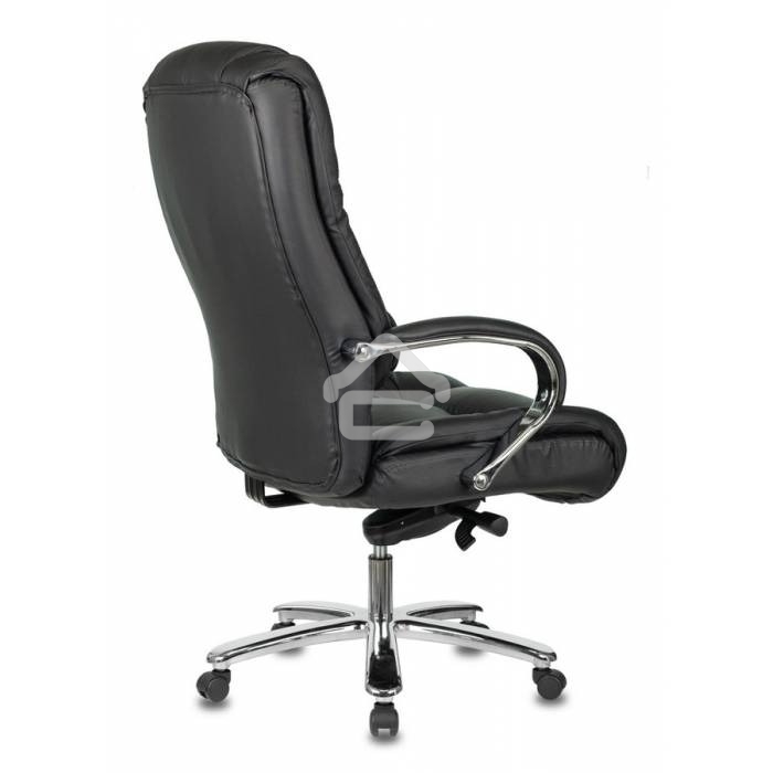 Кресло руководителя Бюрократ T-9925SL/BLACK черный, кожа, крестовина хром