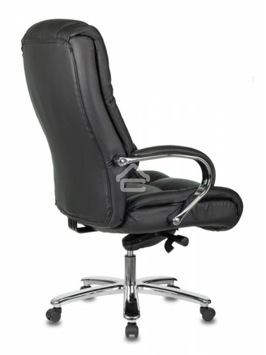 Кресло руководителя Бюрократ T-9925SL/BLACK черный, кожа, крестовина хром