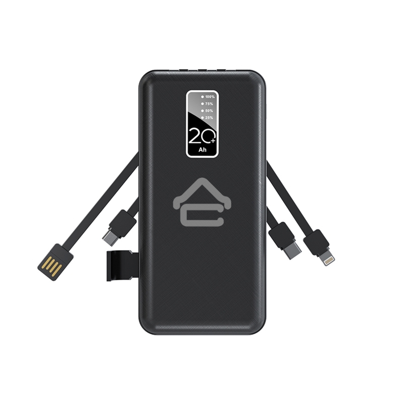 Портативное зарядное устройство Power Bank (аккумуляторная батарея) 20000 mAh, черное Rexant