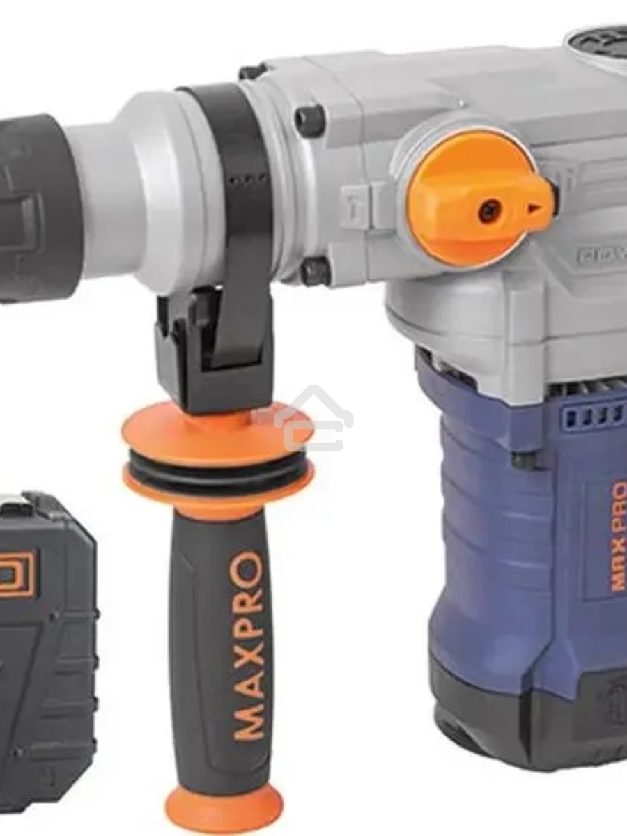 Перфоратор демонтажный MAX-PRO MPRH1200/28P 1200 Вт, 880 об/мин, 4,5 Дж, 3 режима, Д/Б/М-40/28/13, 4,95 кг, SDS-PLUS, антивибрационная ручка, резиновые вставки, ре