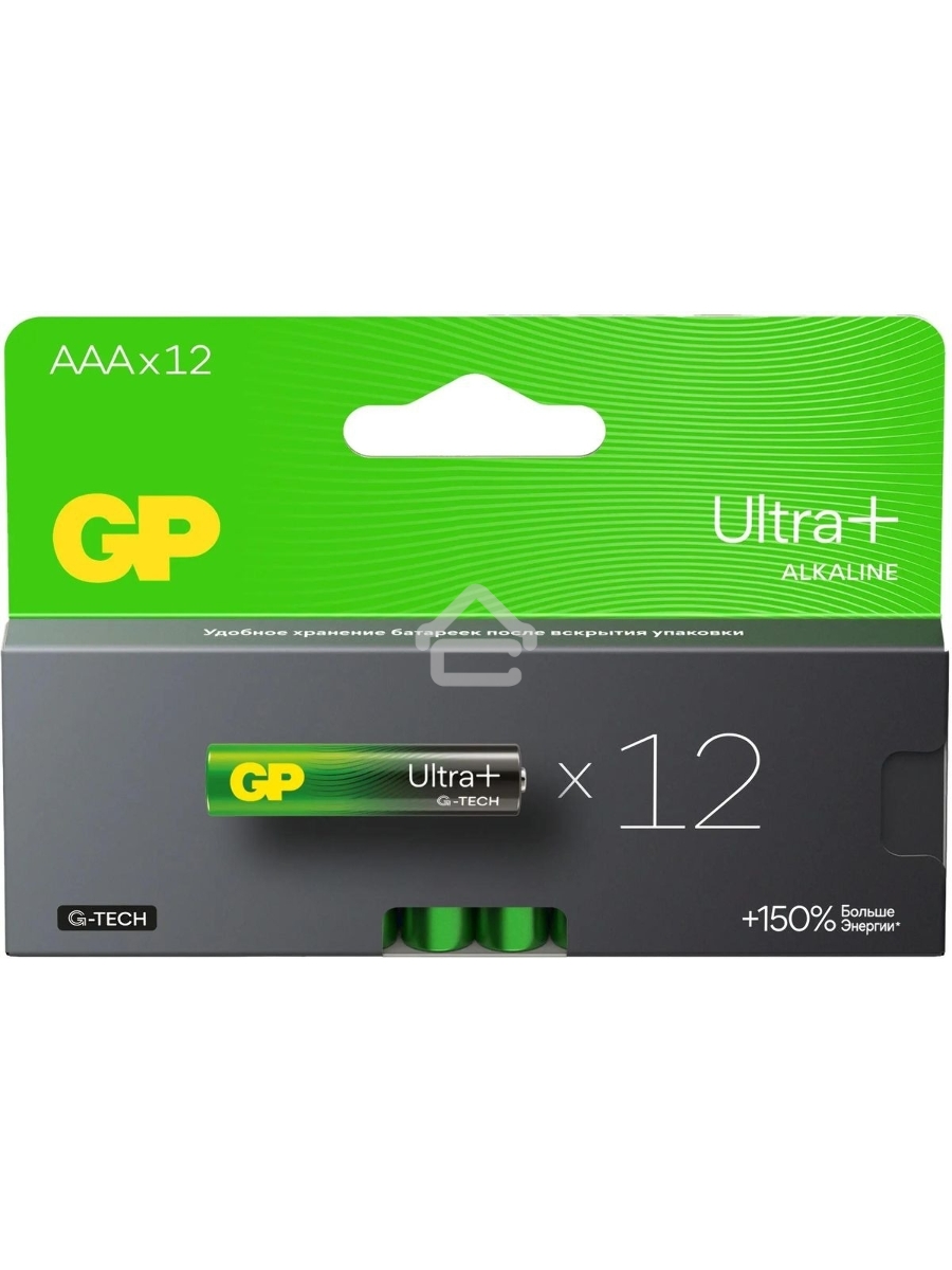 Батарея GP Ultra Plus Alkaline 24AUPA21-2CRB12 AAA (12шт) блистер