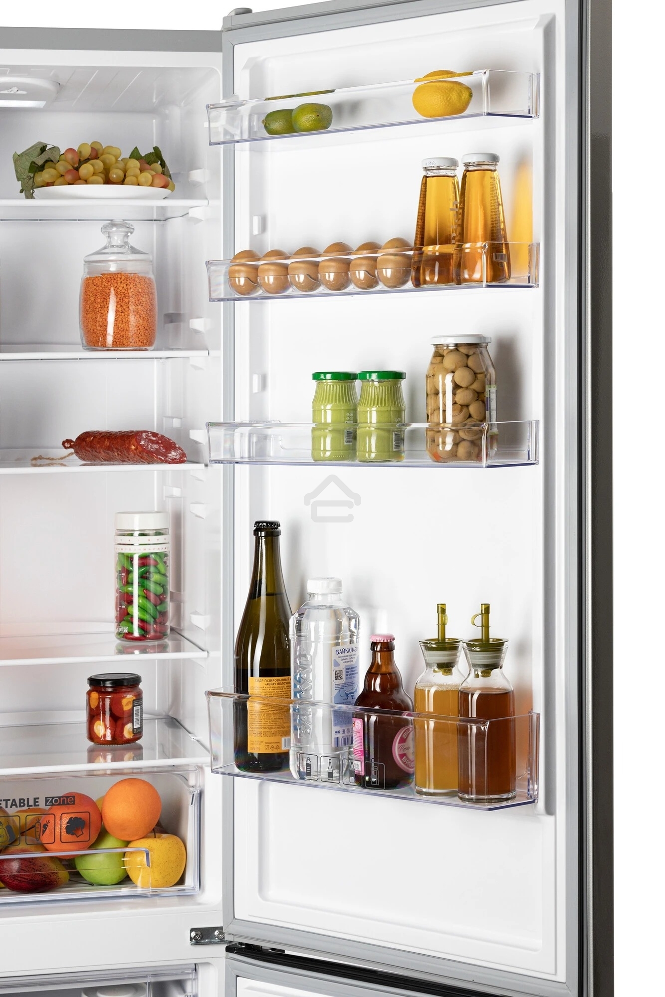 Холодильник Nordfrost NRB 164NF S серебристый двухкамерный 238/105л морозилка снизу