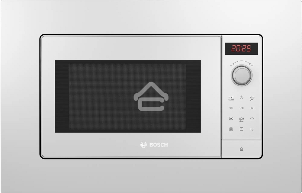 Микроволновая печь встраиваемая Bosch BEL653MW3 белый, 25 л, 800 Вт, переключатели - поворотный механизм/сенсор