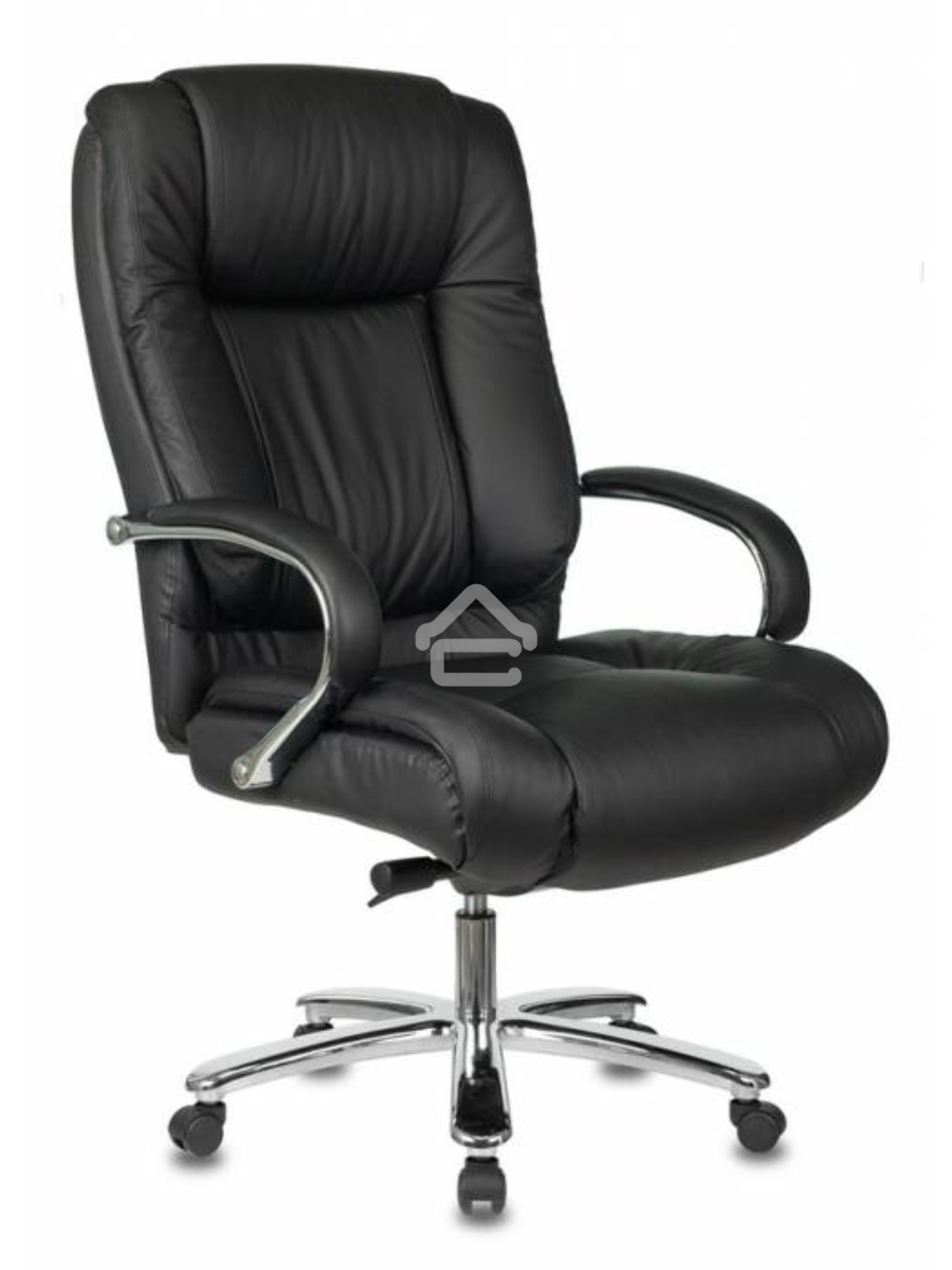 Кресло руководителя Бюрократ T-9925SL/BLACK черный, кожа, крестовина хром