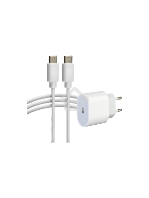 Сетевое зарядное устройство Rexant USB-C, 20Вт в комплекте с кабелем USB-C – USB-C