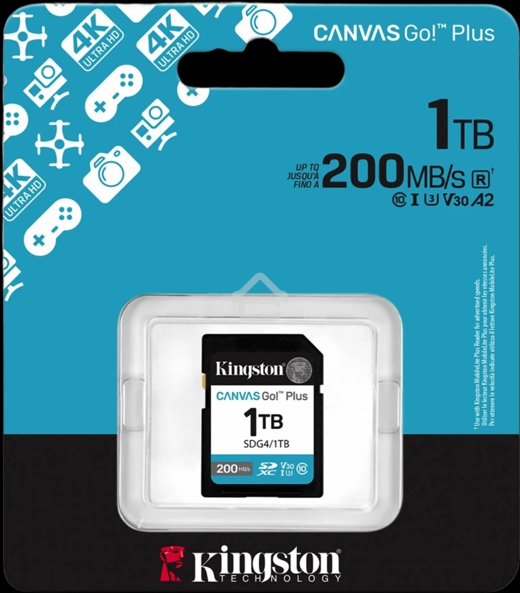 Флеш карта SDXC 1Tb Kingston SDG4/1Tb Canvas Go! Plus w/o adapter