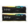 Оперативная память Kingston Fury Beast, DDR5, 64GB (2x32GB), 5600MHz, CL40, DIMM, с радиатором, RGB, черный