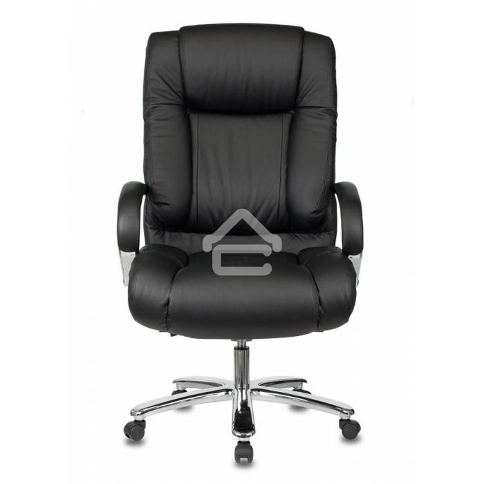 Кресло руководителя Бюрократ T-9925SL/BLACK черный, кожа, крестовина хром